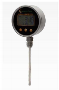Digitales Thermometer mit Bodenanschluss 1/2" BSP