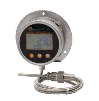 Digitales Kapillar-Einbauthermometer mit Bodenanschluss 1/2" BSP