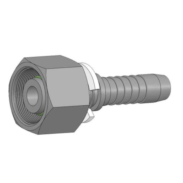 RVS 1" DN perskoppeling 25S M36x2 met o-ring