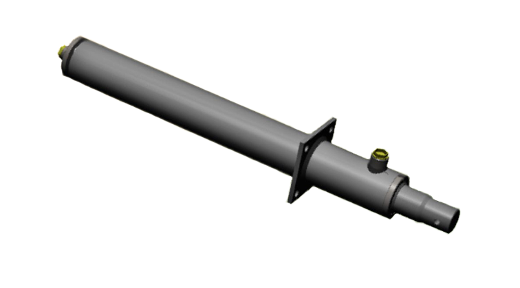 Holzspalterzylinder 70x90x650mm mit rechteckigem Flansch