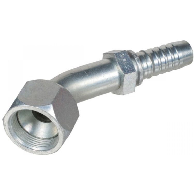RVS 1" 1/4 DN perskoppeling 45º 1" 5/8 12h UNF