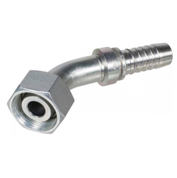 Edelstahl 1/4'' DN Presskupplung 45° 6S M14x1,5 mit O-Ring