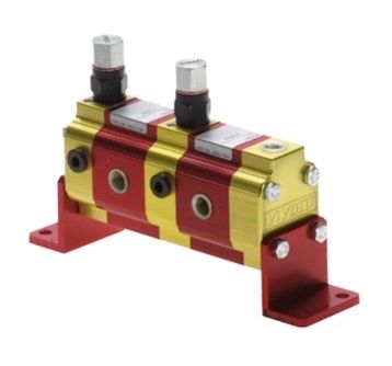 Zahnradstromteiler mit Ventilen 2-Wege 1,9-8 l/min - Gruppe 0