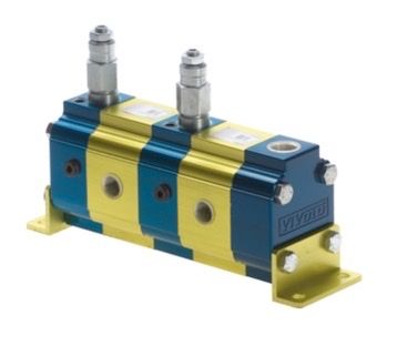 Zahnradstromteiler mit Ventilen 2-Wege 20,4-45 l/min - Gruppe 2