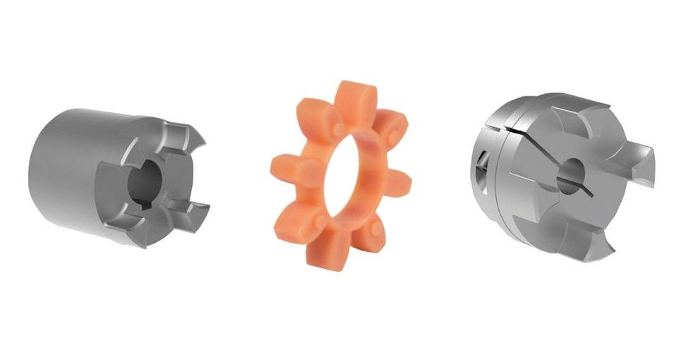 SAE B 55mm (Z=13) elastische koppeling compleet