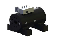 Hydraulischer Drehantrieb 500 Nm 180 Grad mit Fußbefestigung und Bremsventil aus Stahl