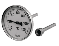 Thermometer Ø100mm 0-120°C 6 bar