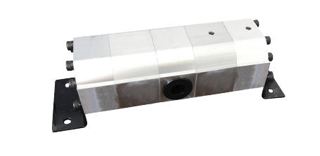 Zahnradstromteiler 2-Wege 8cc Gruppe 2 4-22 l/min 2 Sektion ohne Ventilen