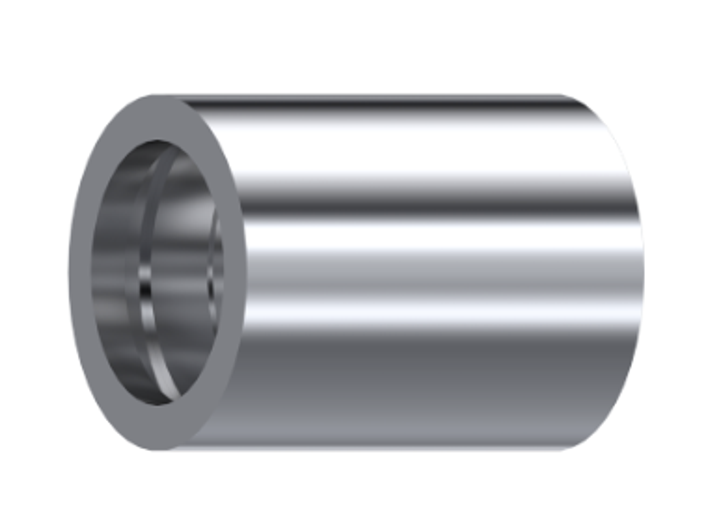 Presshülse Edelstahl für DN 3/8" passend für geflochtenen PTFE-Rippenschlauch
