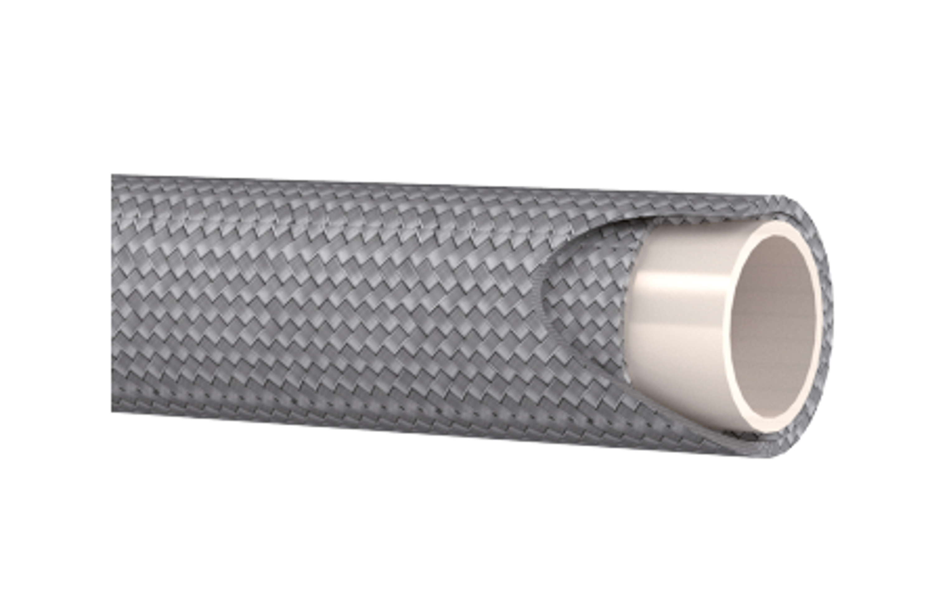 3/4" glatter PTFE-Schlauch mit doppelter Edelstahlschicht pro Meter