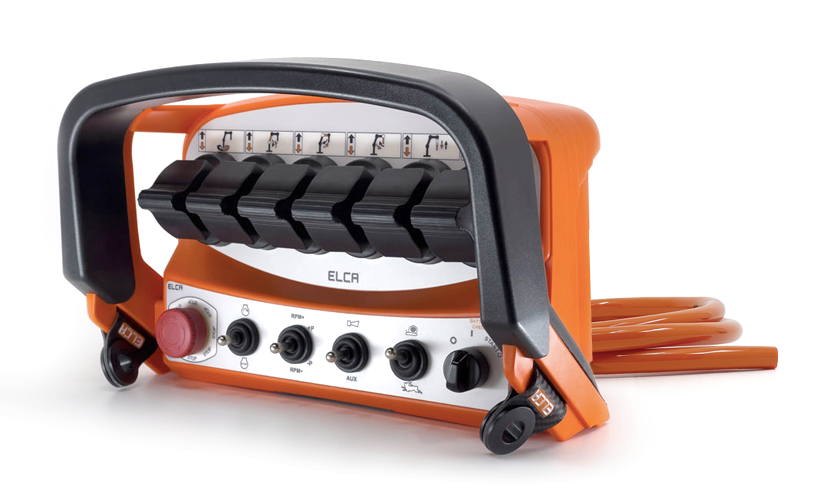 Elca Tel-M tragbare Proportionalsteuerung mit 6 Hebeln 12V mit Kabel