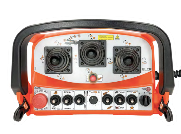 Elca Tel-M tragbare Proportionalsteuerung mit 3 Joysticks 12V mit KabelKabelanschluss