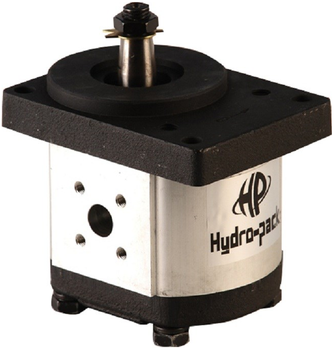 22 cc Zahnradpumpe links mit 1:5 Kegelwelle, Zentrierring 80 mm