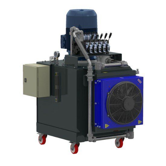 3-Phasen-Elektro-Hydraulikaggregat 30 kW mit 200-Liter-Tank