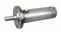 Dubbelwerkende cilinder 70x40x100mm met bevestigingsflens 