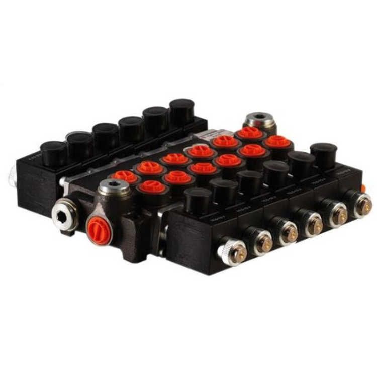 6Z80 Pilotventil mit 6 sektionenn, 80 l/min, 12 V, elektrisch