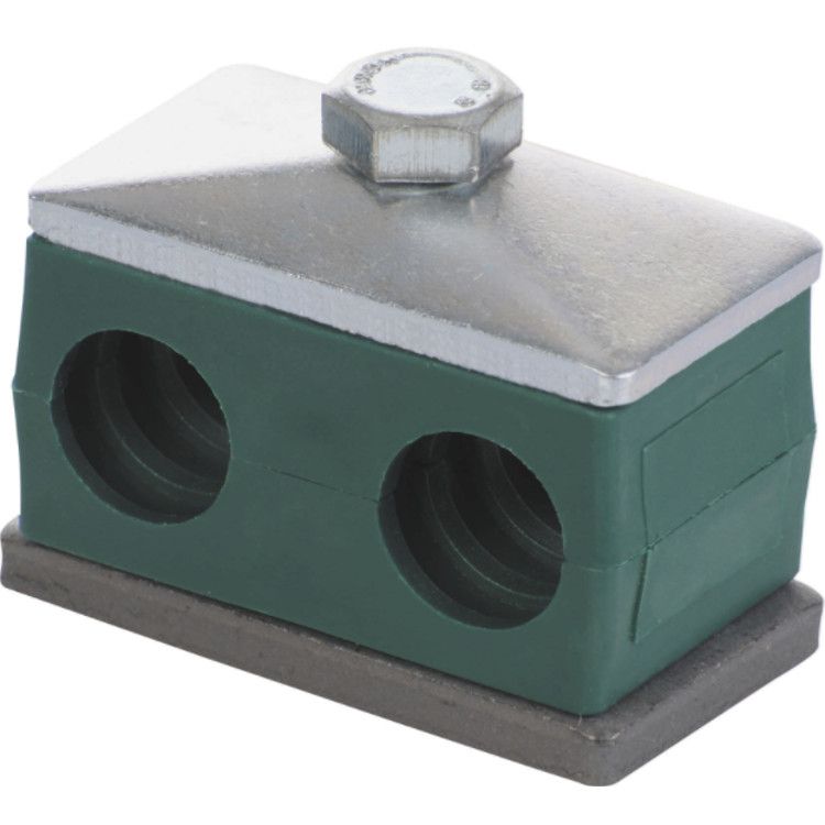 Verstärkte Rohrschelle doppelt komplett 15 mm