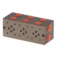 NG6-Fußplatte (Serie), 2-fach, mit Anschluss oben und seitlich