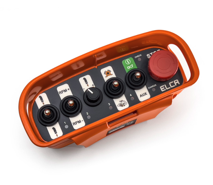 Elca vetta E1 tragbare Proportionalsteuerung mit 7 Funktionen und 1 Potentiometer und Funkempfänger