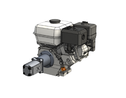 Honda GX200 (QXE4) 6,5 PS Benzinmotor mit formreduzierender Zahnradpumpe, Pumpengruppe 1