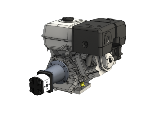 Honda GX390 (QXE4) 13 PS Benzinmotor mit formkonturierter Antriebsstrangpumpe Fördergruppe 2