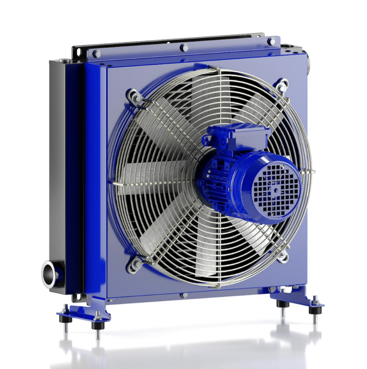Oesse Hydraulikölkühler mit 230/400 V 3-Phasen B14 Elektromotor | 1" BSP | 35-140 l/min | 12,7 - 18 kW