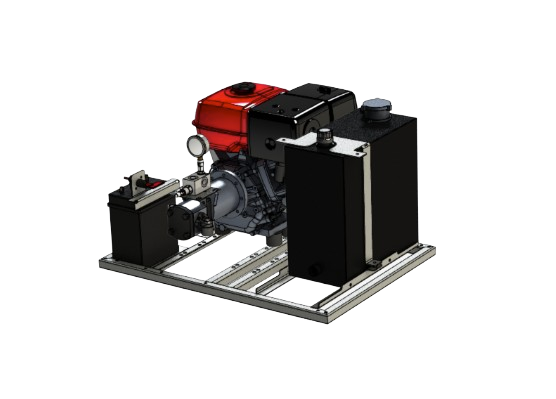 Hydraulikaggregat mit 13 PS Benzinmotor