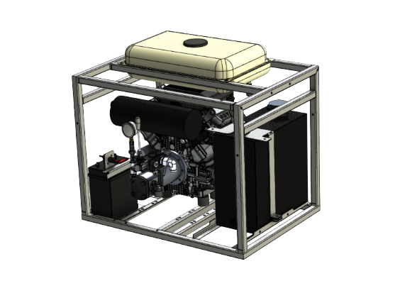 Hydraulikaggregat mit 26 PS V-Twin-Benzinmotor