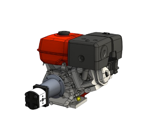 PTM390pro Benzinmotor mit Formentferner Zahnradpumpe Pumpengruppe 2